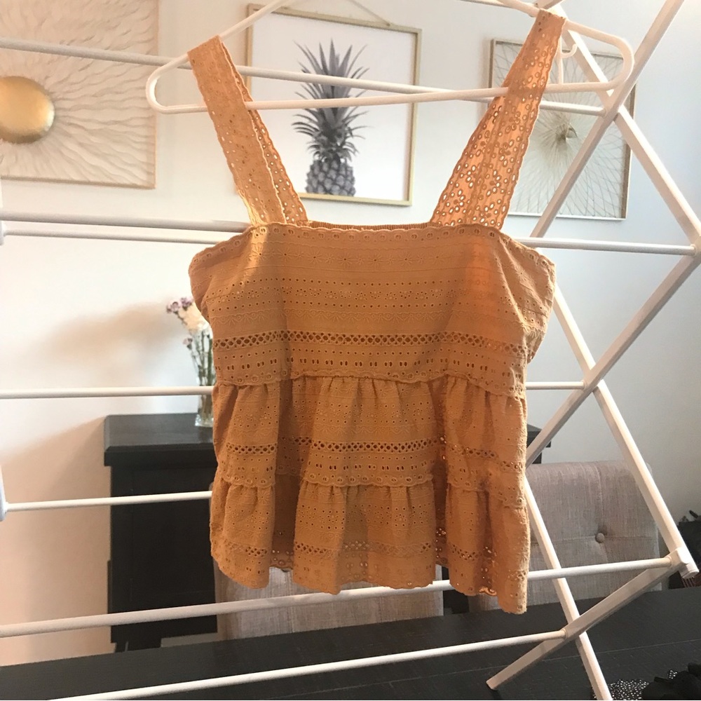 Camel color blouse